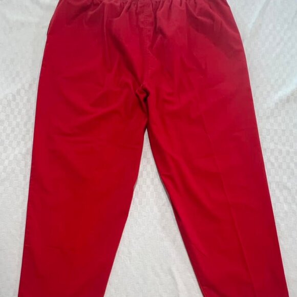 Size 3X Tafford Red Scrub or Casual Elastic Waist Pants Slit Pockets at Eac - Picture 2 of 8